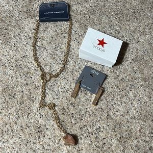 Earrings and necklace